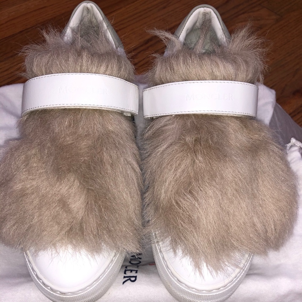 MONCLER WHITE VICTOIRE SLIP-ON SNEAKERS